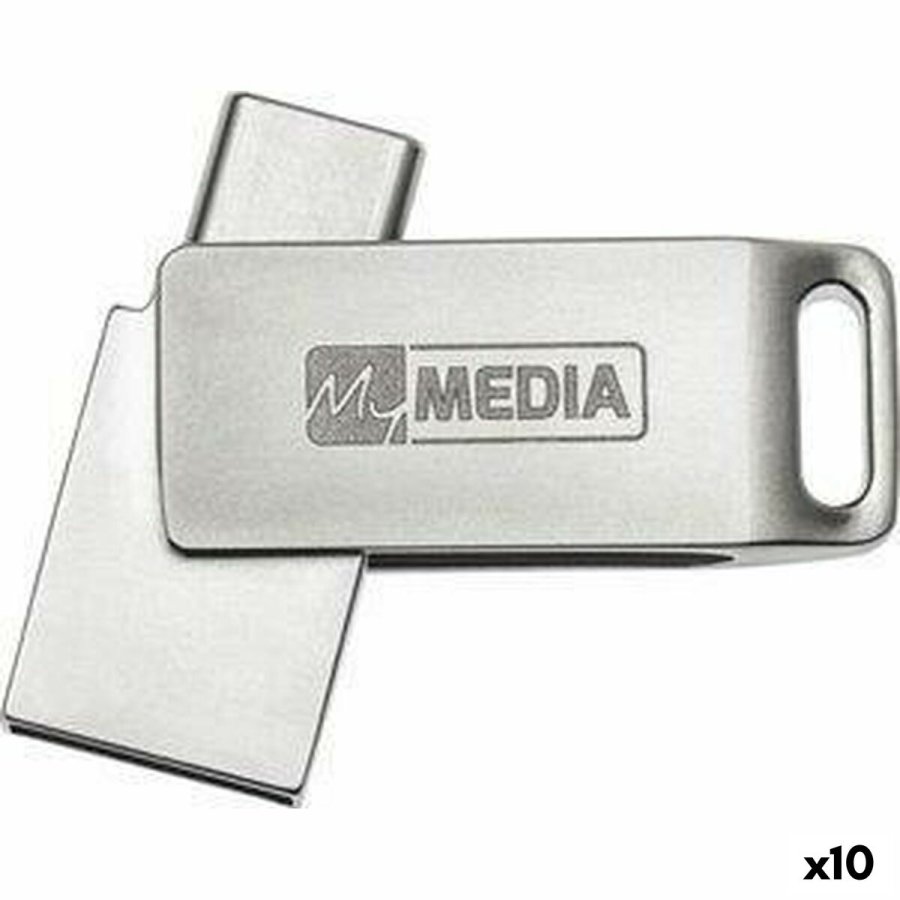 USB-stik MyMedia HIGH SPEED DUAL Slvfarvet 128 GB (10 enheder) #1