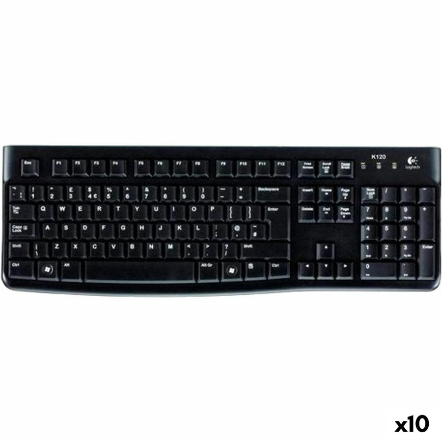 Tastatur Logitech K120 Sort Spansk qwerty (10 enheder) #1