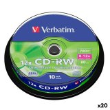 CD-RW Verbatim 700 MB 12x 10 Dele (20 enheder) #1