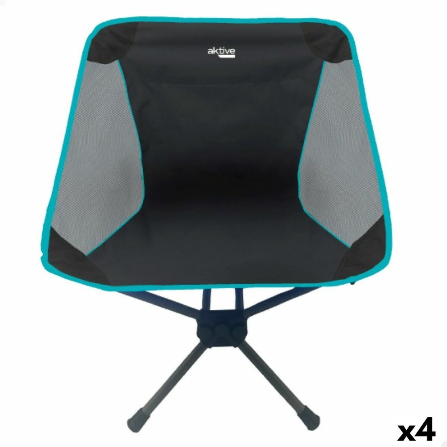 Sammenklappelig campingstol Aktive 58 x 66 x 46 cm (4 enheder) #1