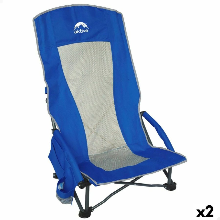 Sammenklappelig campingstol Aktive (2 enheder) #1