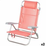 Polstrede Campingstol Aktive 47 x 82 x 49 cm Flamingo (2 enheder) #1