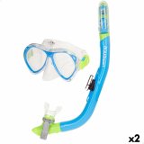 Snorkel beskyttelsesbriller og rr til brn AquaSport Bl (2 enheder) #1