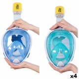 Snorkelmaske med sportskamerasttte AquaSport Bl Turkisbl (4 enheder) #1
