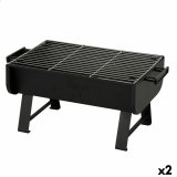 Havegrill Transportabel Aktive Stl 45 x 25 x 30 cm Sort (2 enheder) #1