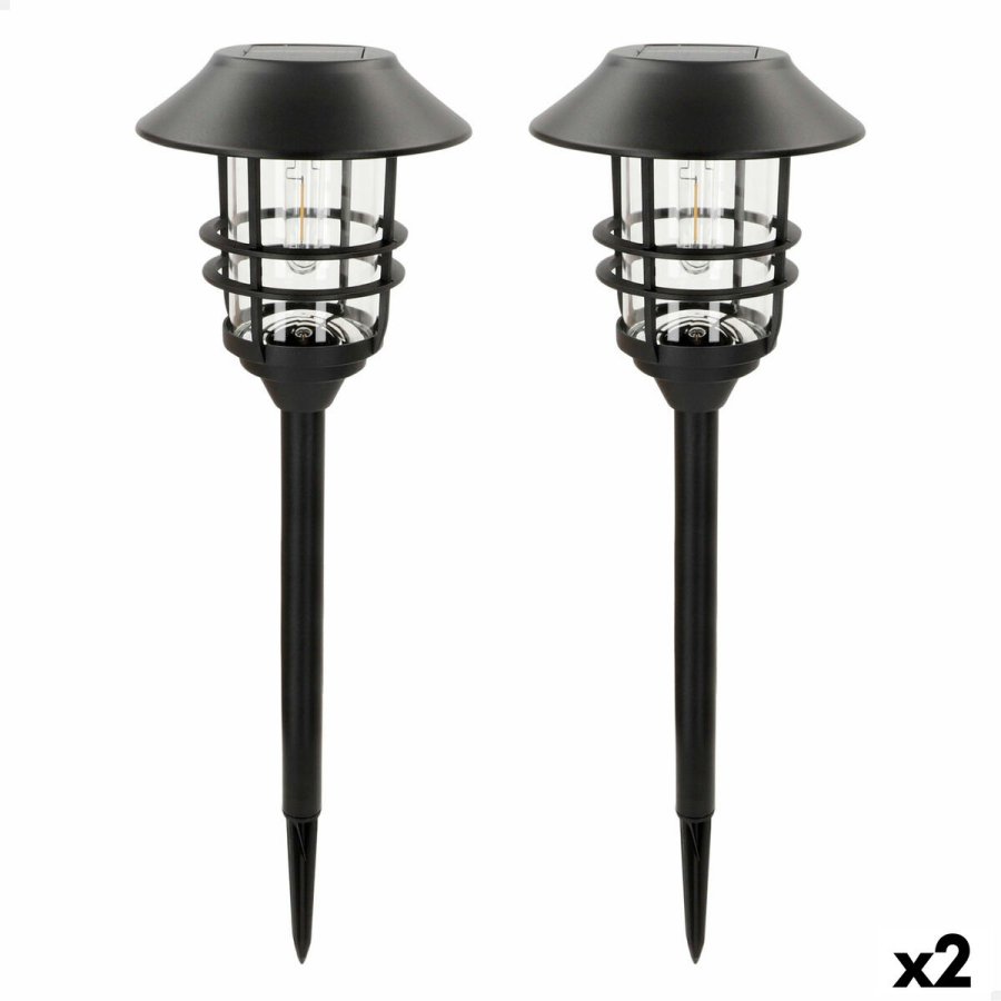 Solcellelampe Aktive 17 x 58 x 17 cm (2 enheder) #1