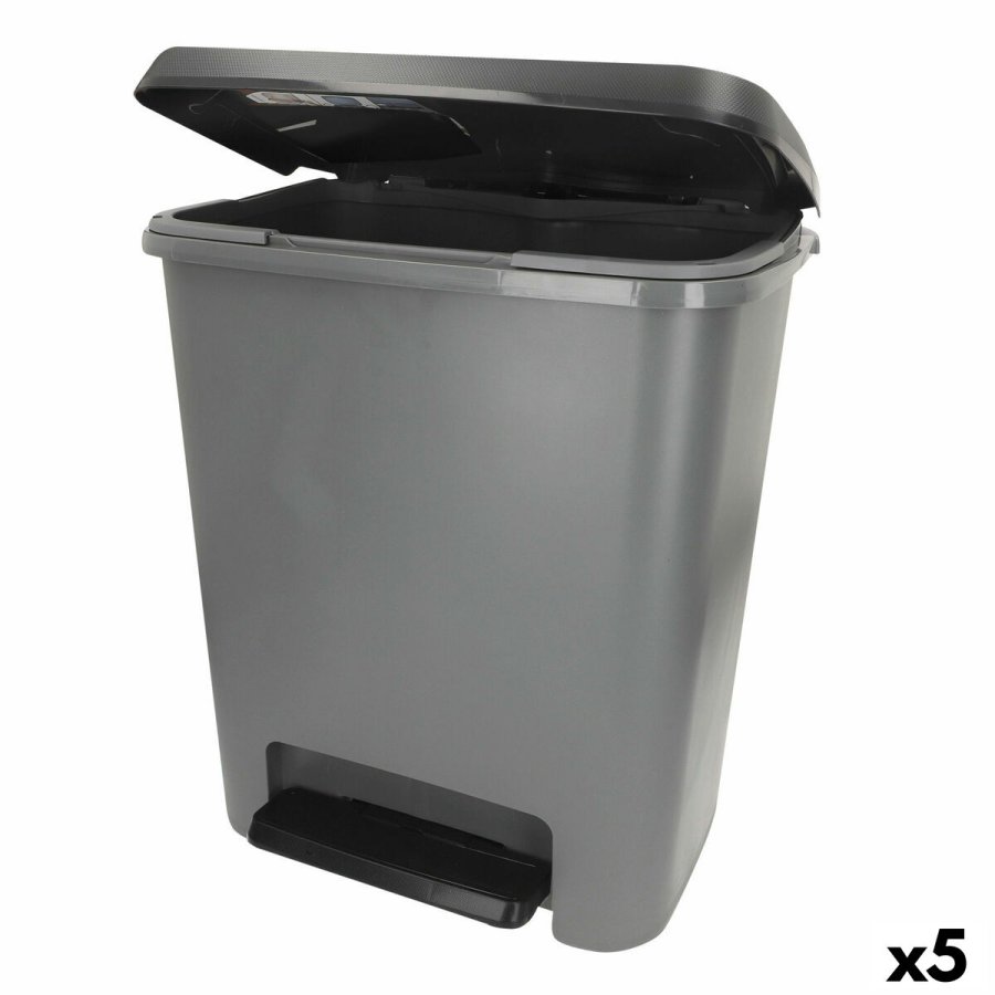 Skraldespand Curver Mrkegr Plastik 25 L (5 enheder) #1
