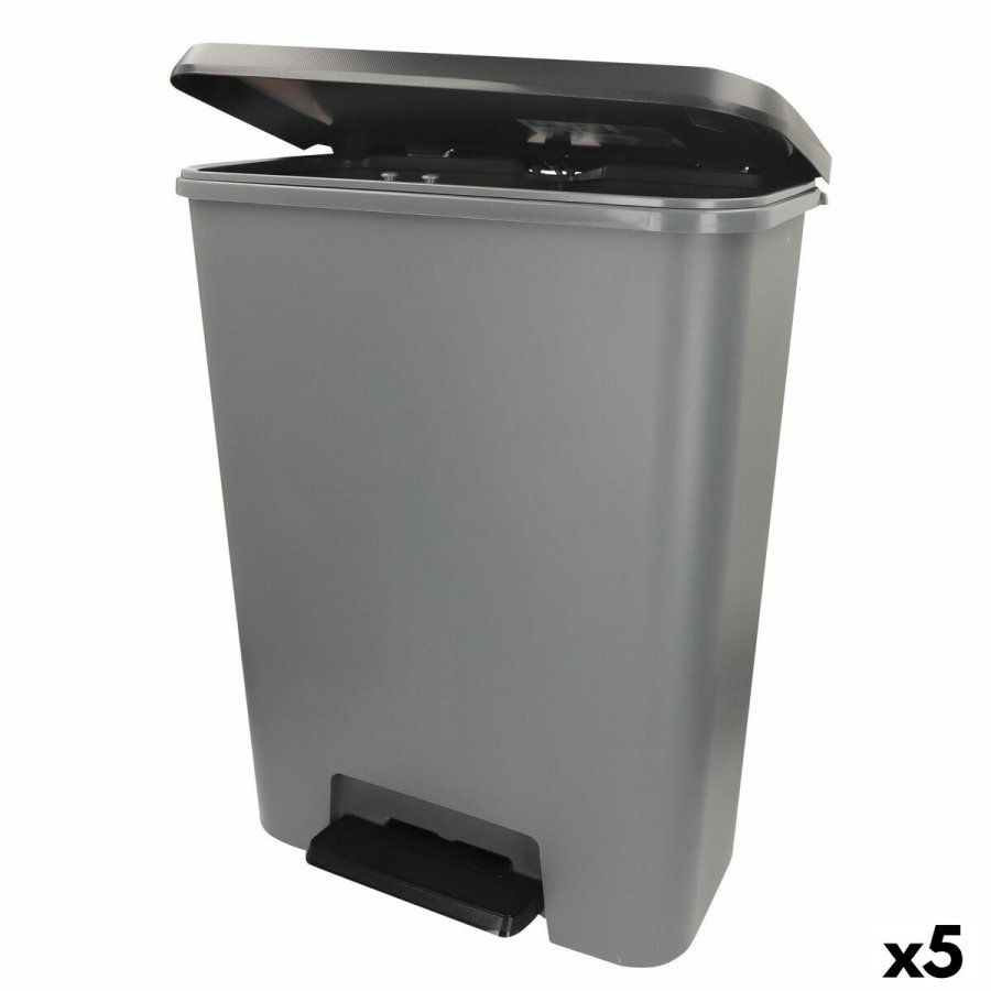 Skraldespand Curver Mrkegr Plastik 50 L (5 enheder) #1