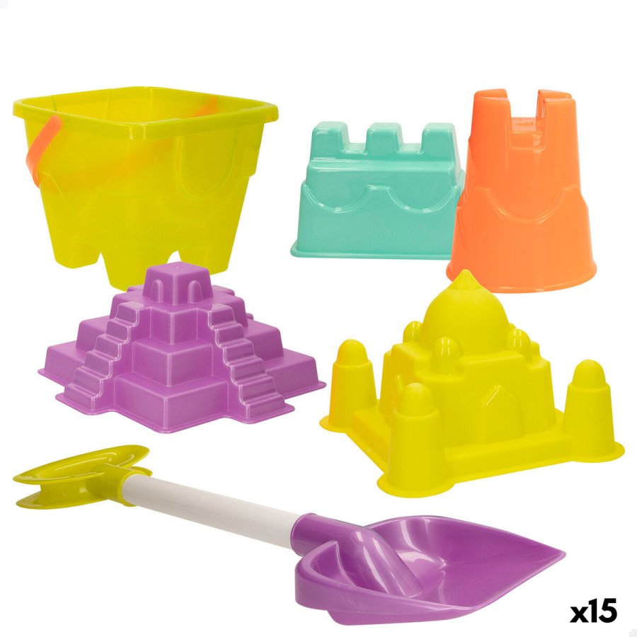 St med legetj til stranden Colorbaby 15 x 12 x 15 cm (15 enheder) #1