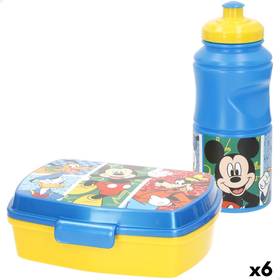 Madkasse med tilbehr Mickey Mouse Plastik 380 ml 17 x 5,5 x 13,5 cm (6 enheder) #1