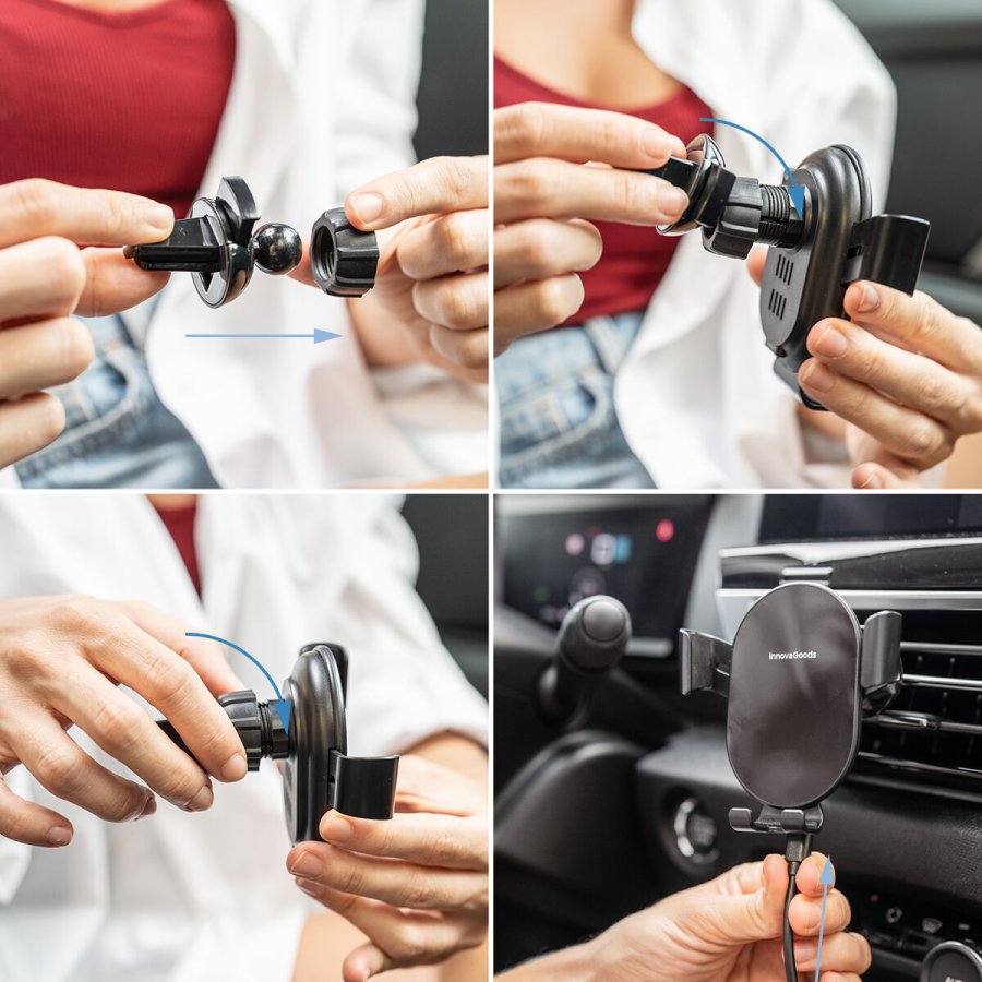 Bilholder med trdls oplader til hurtig opladning Chakar InnovaGoods #9