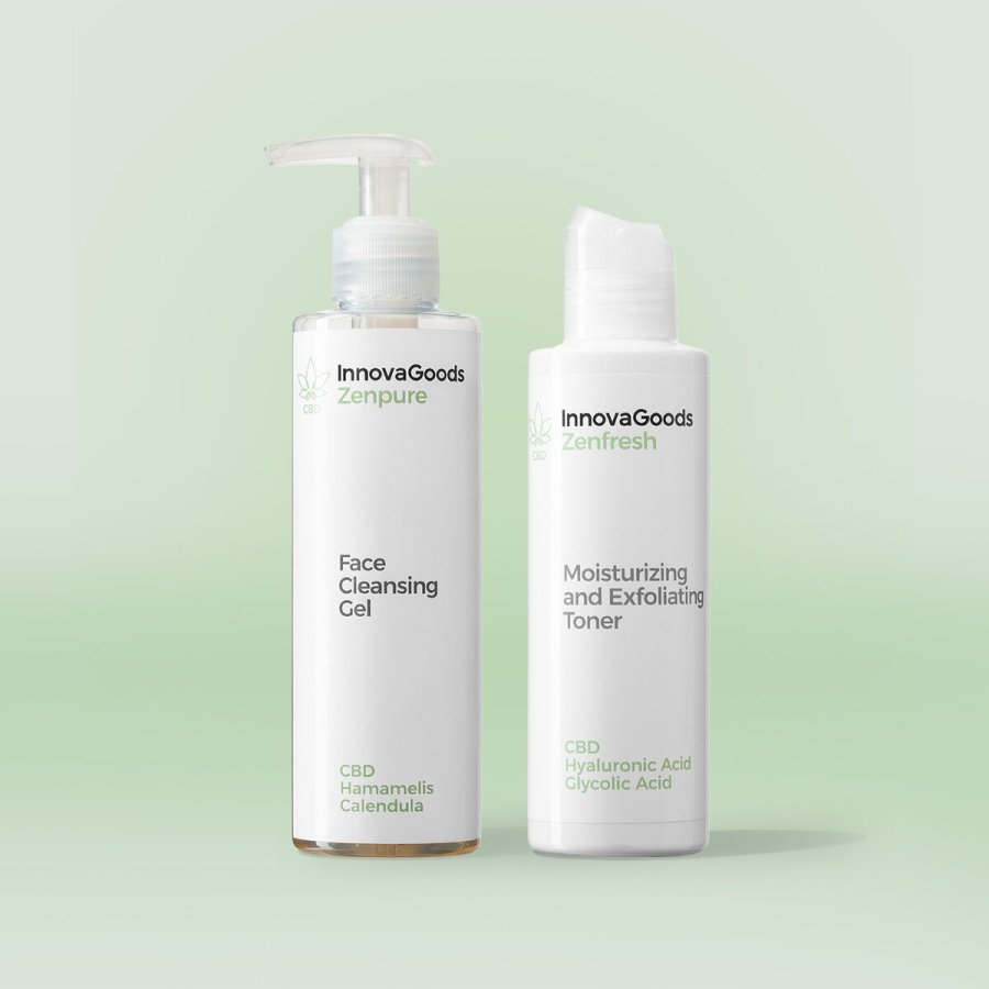 Ansigtsrens i dobbeltpakke CBD InnovaGoods #1