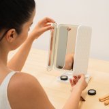 Genopladeligt Triptykon Makeup-spejl med Forst�rrelse og LED-lys Miled InnovaGoods #4