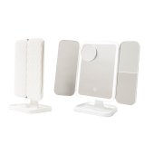 Genopladeligt Triptykon Makeup-spejl med Forst�rrelse og LED-lys Miled InnovaGoods #7