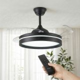 Loftventilator med LED-lys, 4 sammenklappelige vinger og fjernbetjening InnovaGoods #1