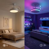 Loftventilator med RGB LED-lys, 4 sammenklappelige vinger og fjernbetjening InnovaGoods #2
