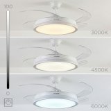 Loftventilator med RGB LED-lys, 4 sammenklappelige vinger og fjernbetjening InnovaGoods #3