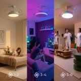 Loftventilator med RGB LED-lys, 4 sammenklappelige vinger og fjernbetjening InnovaGoods #5