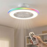 Loftventilator med RGB LED-lys, skjulte blade og fjernbetjening Nexory InnovaGoods #2