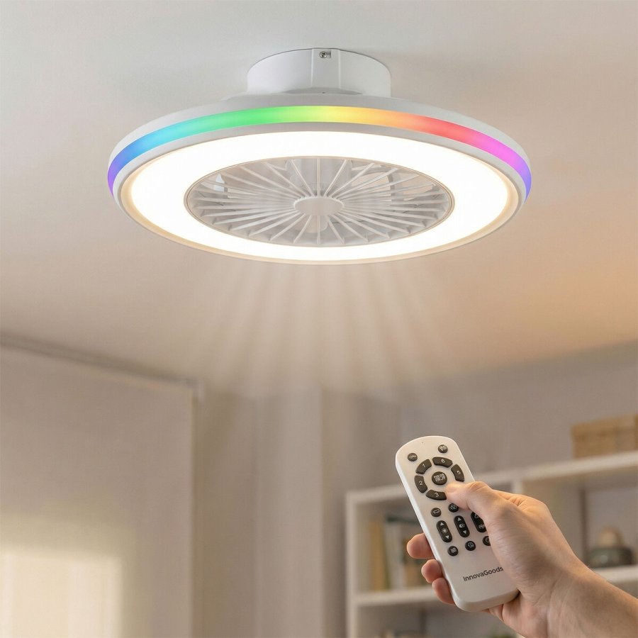 Loftventilator med RGB LED-lys, skjulte blade og fjernbetjening Nexory InnovaGoods #2