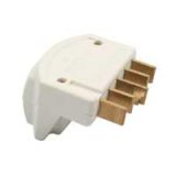 Komfur vinkel stikprop 5 pol hvid 16A/400V #1