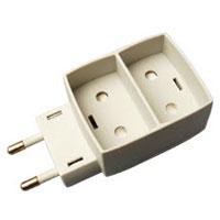 Dobbeltstik gr 2 flade udtag 250V 10A #1