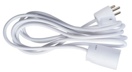 Forlngerledning m/jord hvid 3m 230V 13A #1