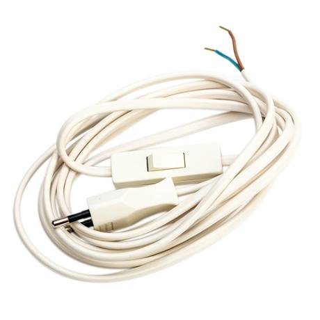 Komplet ledningsst m/afb. 2,5m hvid #1