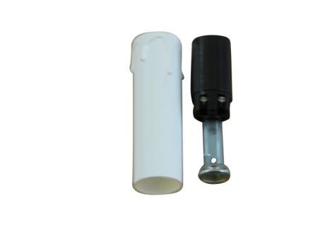 Kerterr m/drber komplet hvid L.80mm 23mm #1