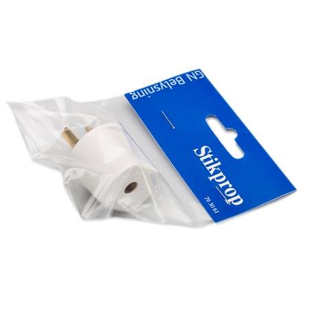 Lampe stikprop m/jord hvid GN-pak #1