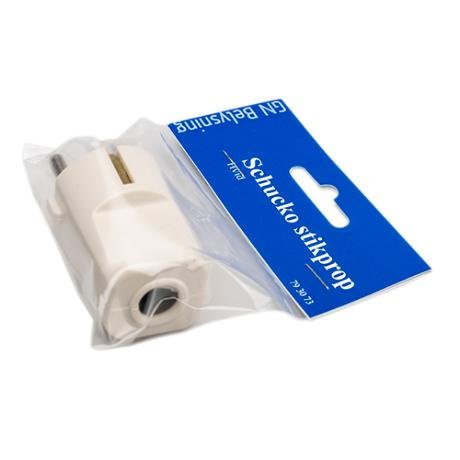 Schuko stikprop hvid 250V GN-pak #1