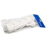 4-stikdse m/1,5m led m/pillesikring hvid GN-pak #1