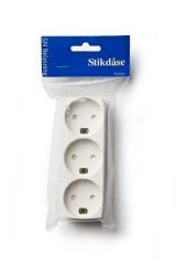 3-stikdse m/jord hvid GN-pak #1