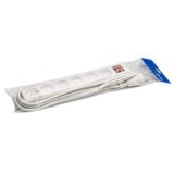 6-stikdse m/3m ledning m/j hvid GN-pak #1