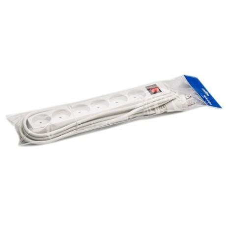 6-stikdse m/3m ledning m/j hvid GN-pak #1