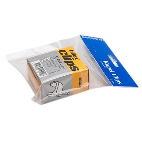 Kabelclips 3x5 natur 100 stk flad ledning GN-pak #1