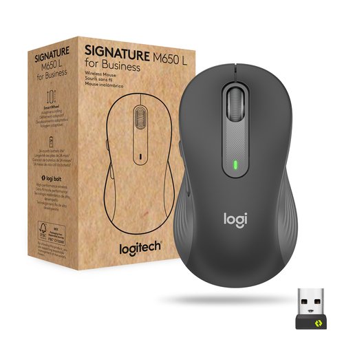 M650L Cordless Optical Mouse, USB, Sort #1