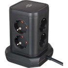 Powerstrip-t�rn med 8 powerstrips i 45�-konfiguration (2x USB A & 1x USB C Power Delivery, med 2 m kabel, to-polet kontakt) #1