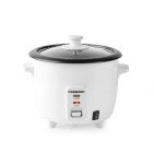 Riskoger | 0,6 l | 300 W | non-stick bel�gning | aftagelig sk�l | dampkurv | holde-varm-funktion | automatisk slukning | hvid #1