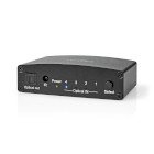 Digital Audio Switch | 4-vejs | Tilslutninger indgang: DC str�m / 4x TosLink | Tilslutninger udgang: TosLink Hun | Fjernbetjening / Manual / Trykknap | Metal | Sort #1