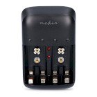 NiMH batterioplader AA / AAA | 1.2 / 9 V DC | 0.5 A A | Opladning | Euro / Type C (CEE 7/16) | Energi fra batteritype: AA / AAA / E-Block | Sort #1