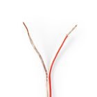 H�jtaler Kabel | 2 x 0.75 mm� | CCA | 15.0 m | Runde | PVC | Gennemsigtig | Folie #1