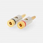 Banana Connector | Lige | Han | Guldplateret | Skru | Kabeldiameter: 3.0 mm | Metal | Guld | 2 stk. | Konvolut #1
