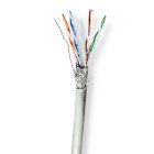 Netv�rkskabel Roll | CAT6 | Stranded | S/FTP | CCA | 305.0 m | Indend�rs | Runde | PVC | Gr� | Tr�kboks #1