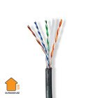 Netv�rkskabel Roll | CAT6 | Solid | U/UTP | CCA | 305.0 m | Udend�rs | Runde | PE | Sort | Tr�kboks #1