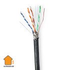 Netv�rkskabel Roll | CAT6 | Solid | S/FTP | Kobber | 305.0 m | Udend�rs | Runde | PE | Sort | Tr�kboks #1
