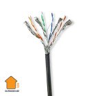 Netv�rkskabel Roll | CAT7 | Solid | S/FTP | Kobber | 100.0 m | Udend�rs | Runde | PE | Sort | Tr�kboks #1