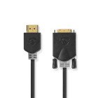 HDMI kabel | HDMI Stik | DVI-D 24 + 1-pin han | 1080p | Guldplateret | 2.00 m | Lige | PVC | Antracit | Window Box med Euro l�s #1