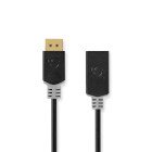 Displayport kabel | DisplayPort Han | HDMI Stik | 4K@30Hz | Guldplateret | 0.20 m | Runde | PVC | Antracit | Box #1