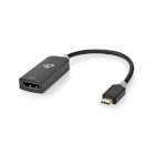 USB-C Adapter | USB 3.2 Gen 1 | USB-C Han | DisplayPort Hun | 8K@30Hz | 0.20 m | Runde | Guldplateret | PVC | Antracit | Window Box #1